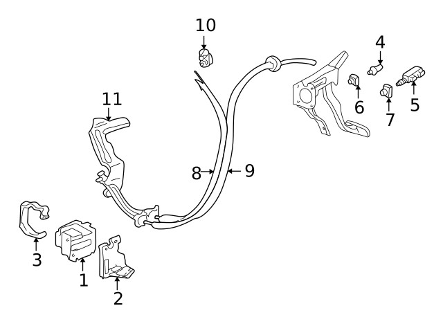Genuine GM Automatic Transmission Range Selector Lever Cable Retainer 12555730