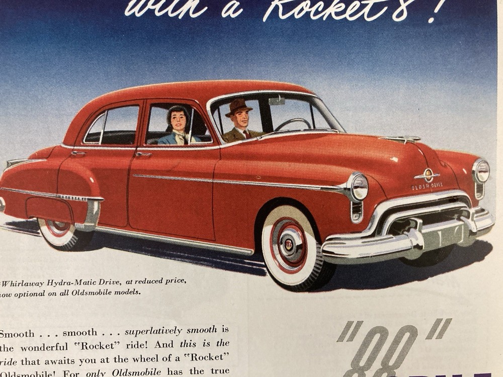 1950 Oldsmobile 88 Print Ad Make A Date Rocket 8