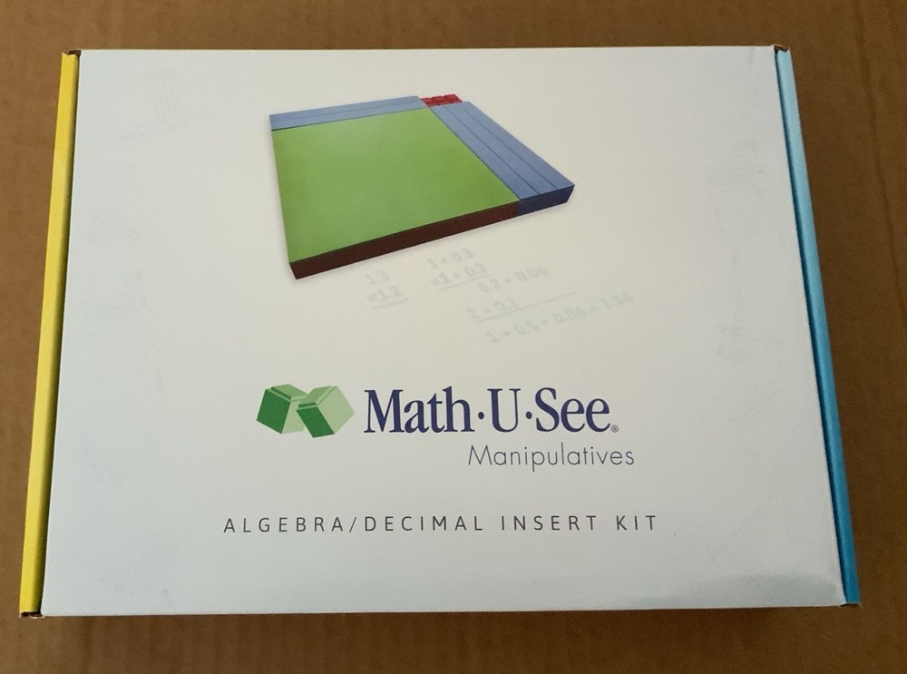 COMPLETE Math U See Blocks Manipulatives Algebra Decimal Insert Kit Homeschool