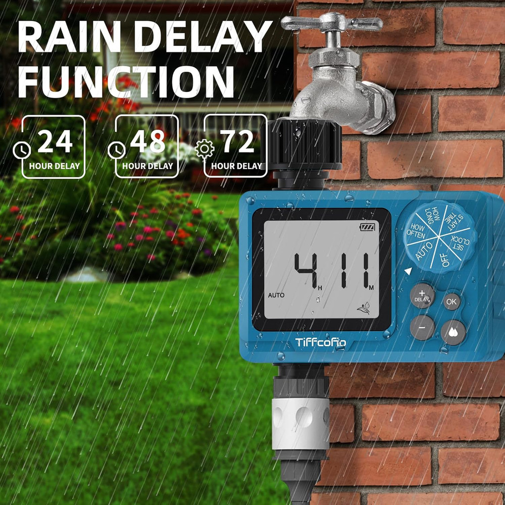 Sprinkler Timer Outdoor, Digital Programmable for Garden Hose, Irrigrtion Timer
