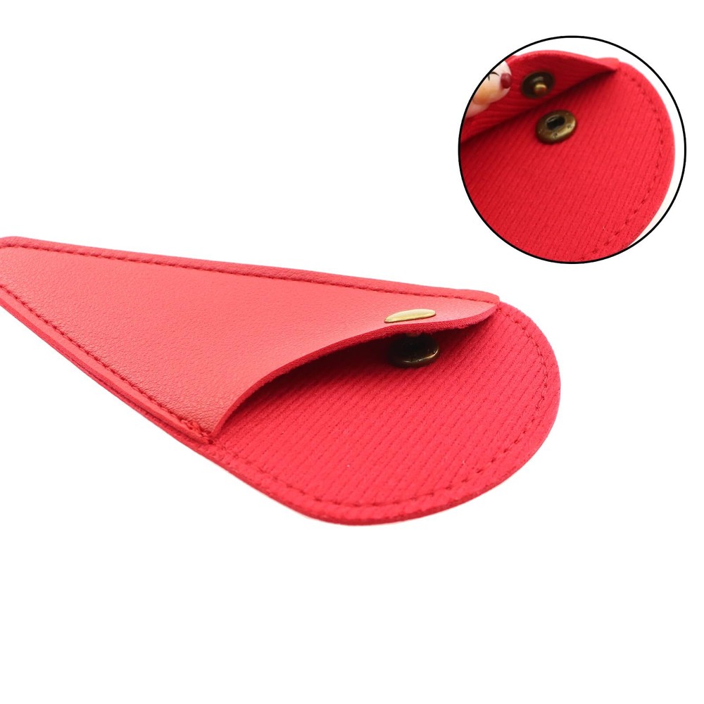 2PCS Leather Scissors Sheath Protector Red Compact Ambidextrous Stainless Ste...
