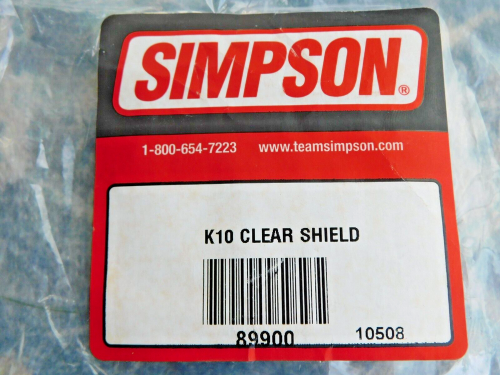 NEW SIMPSON 89900 CLEAR REPLACEMENT SHIELD K10