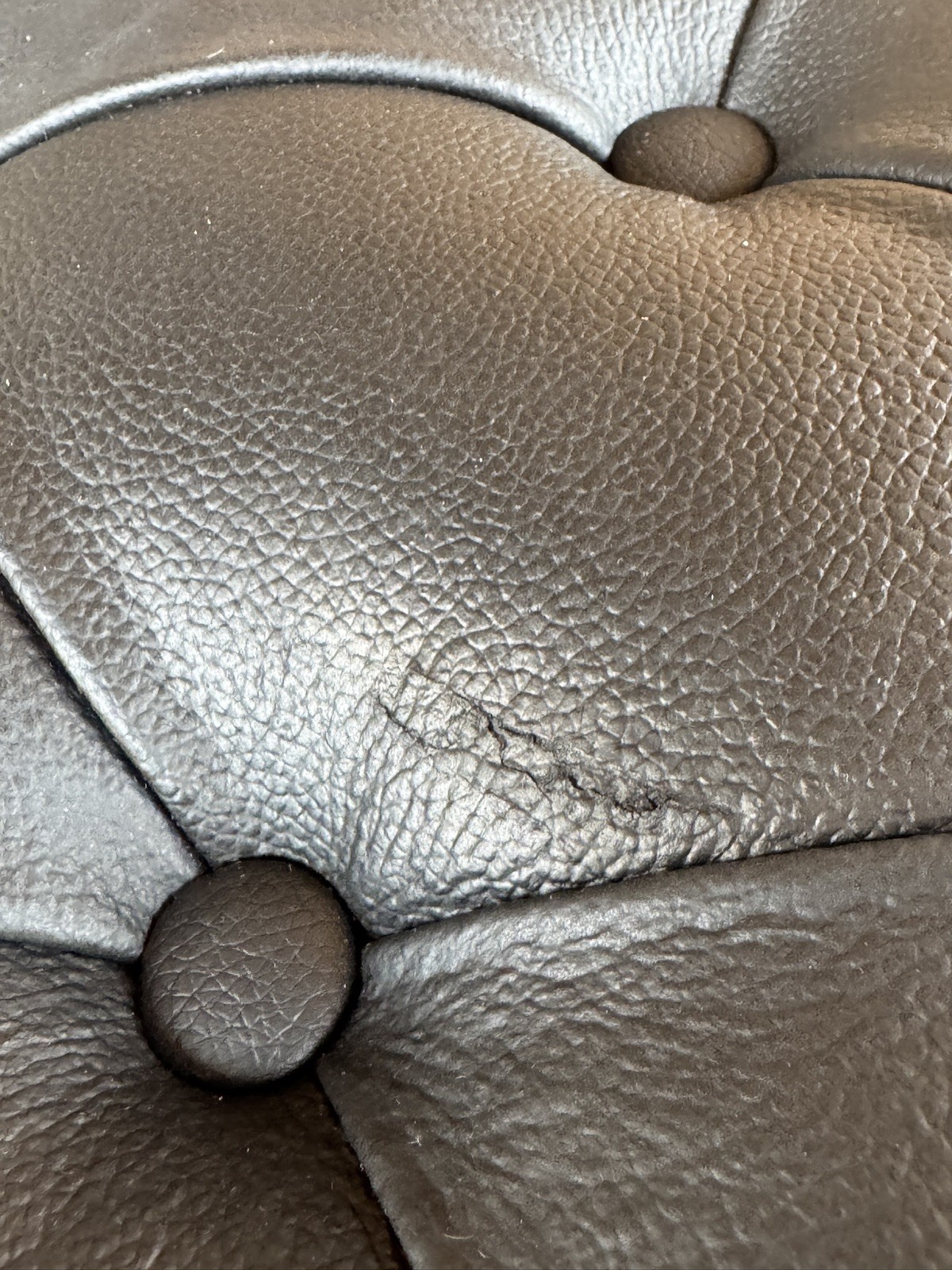 GENUINE LEATHER ADJUSTABLE PIANO BENCH/STOOL- EBONY OPENED ITEM