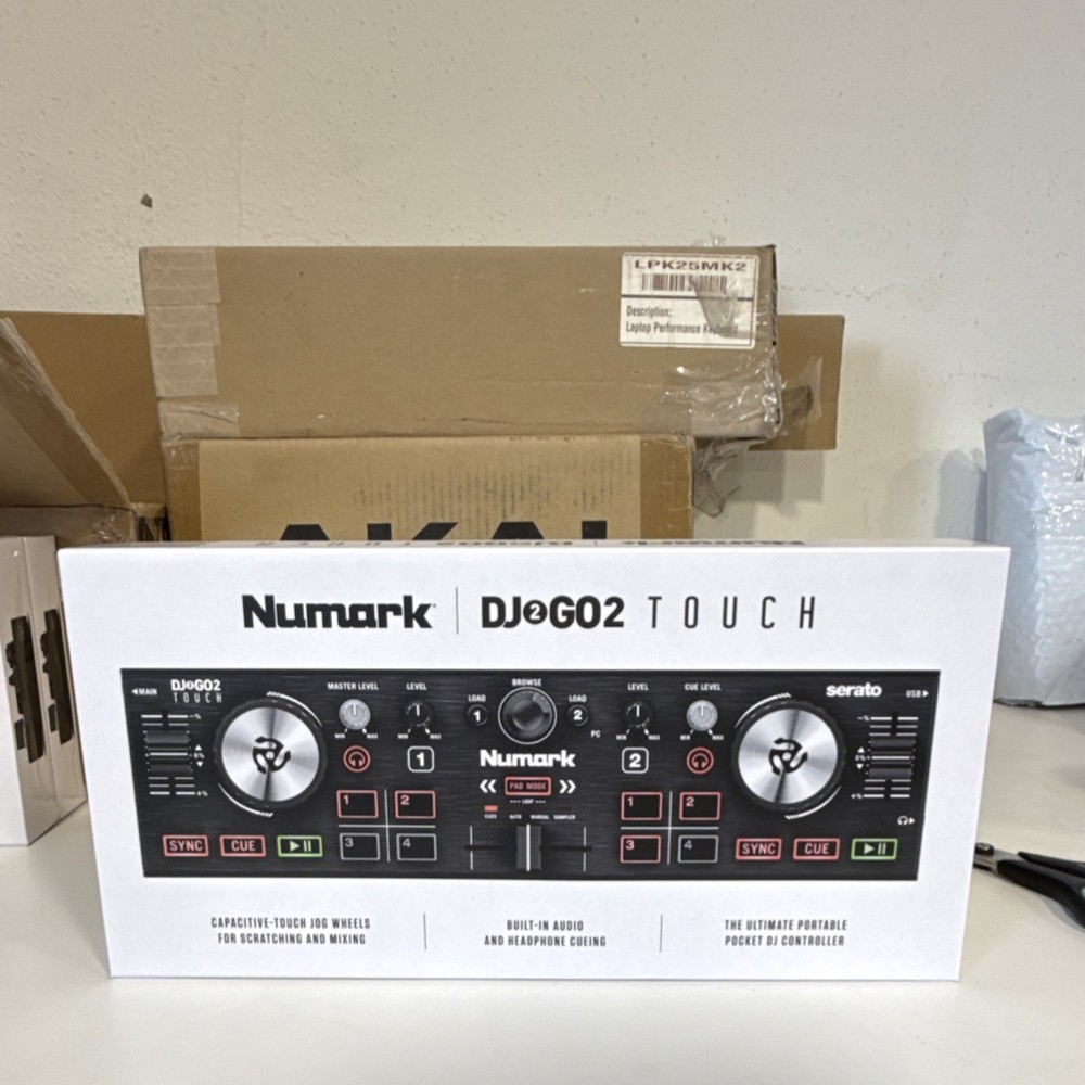 Numark DJ2GO2 Touch Portable Double Deck Controller Touch Jog Wheels Mixer Cue