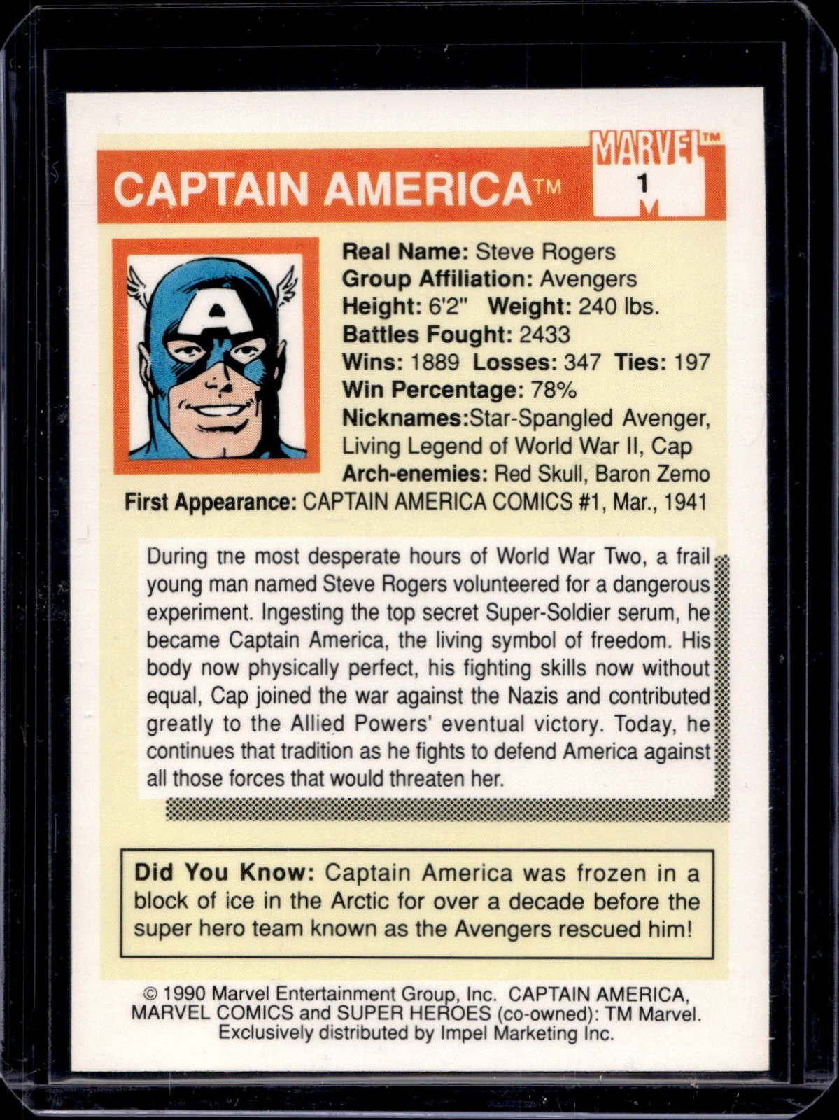 1990 Impel Marvel Universe Series 1 Card Singles - Choose a Card