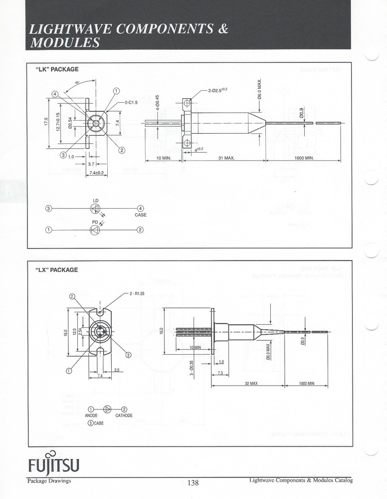 Fujitsu 1310nm Laser Diode Module