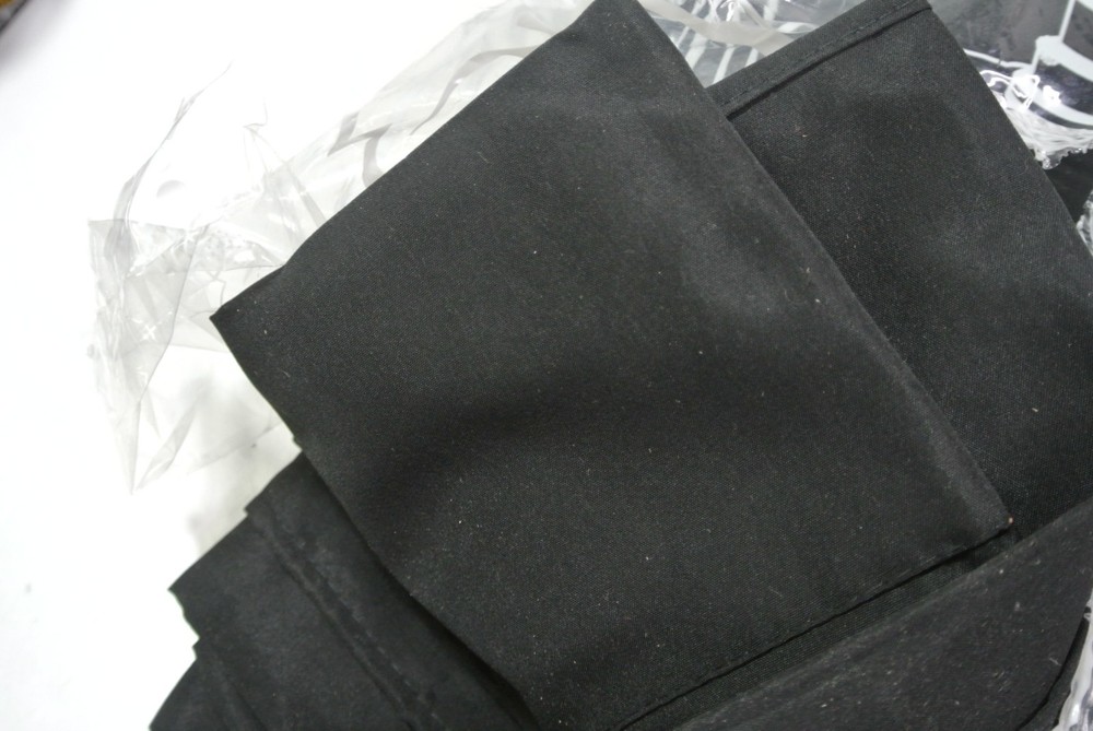2 Black Polyester Backdrop Curtains 2 Panels 5ft x10ft Per Pack 4 TOTAL PANELS