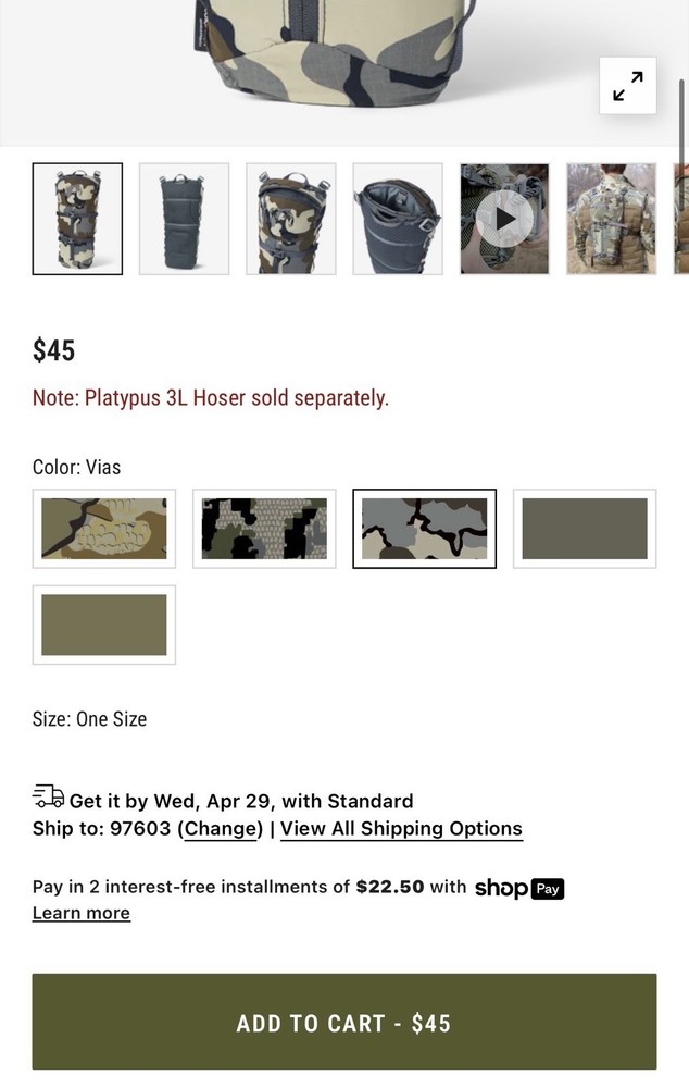 KUIU PRO G3 Hydration Rig