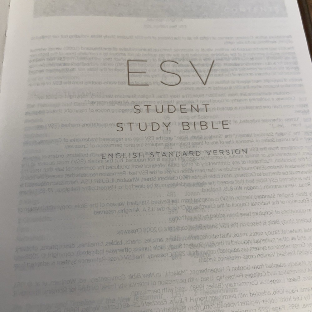 ESV Student Study Bible Imitations Leather Good