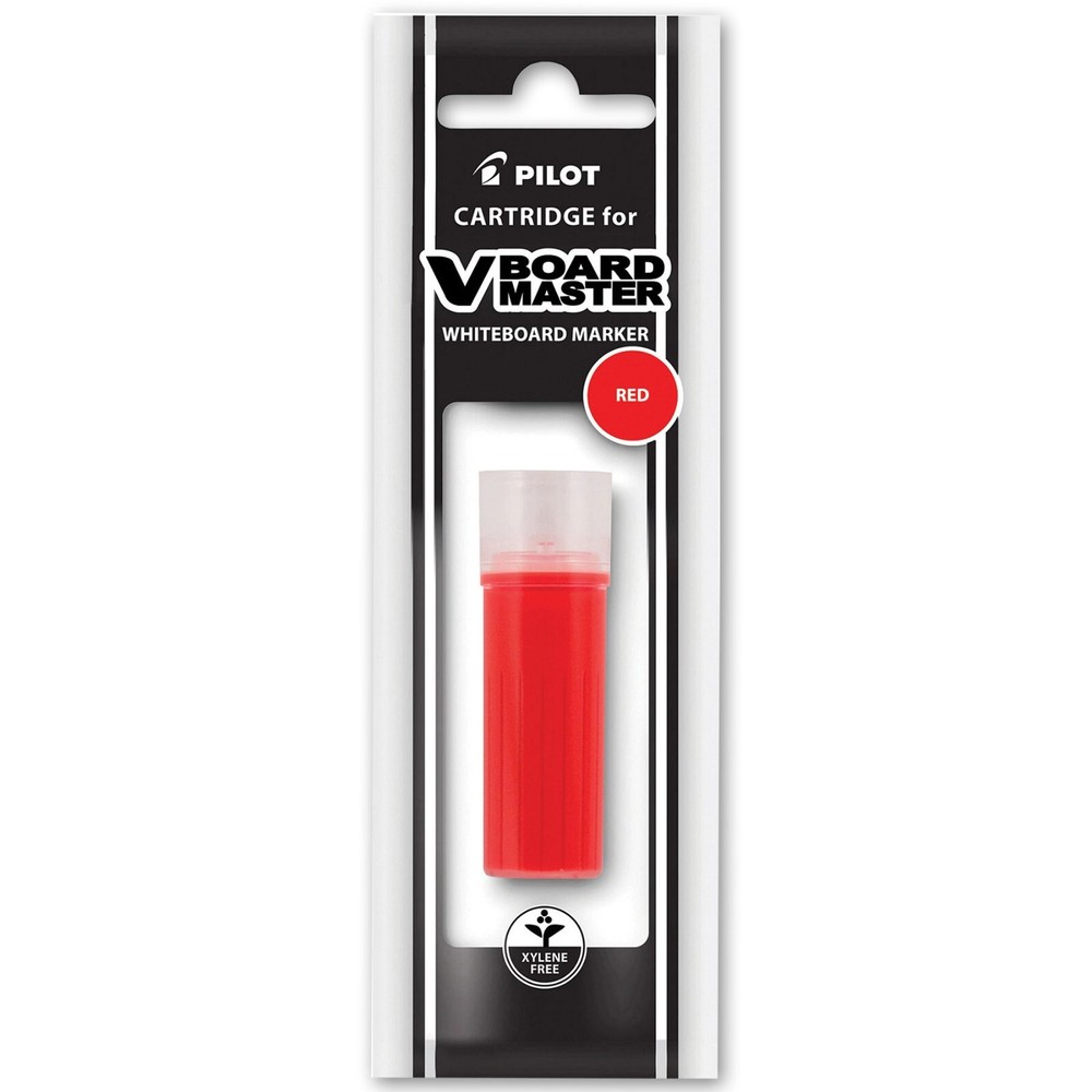 Pilot V Board Master Refillable Whiteboard Markers 43916 & Refills 43924, Red