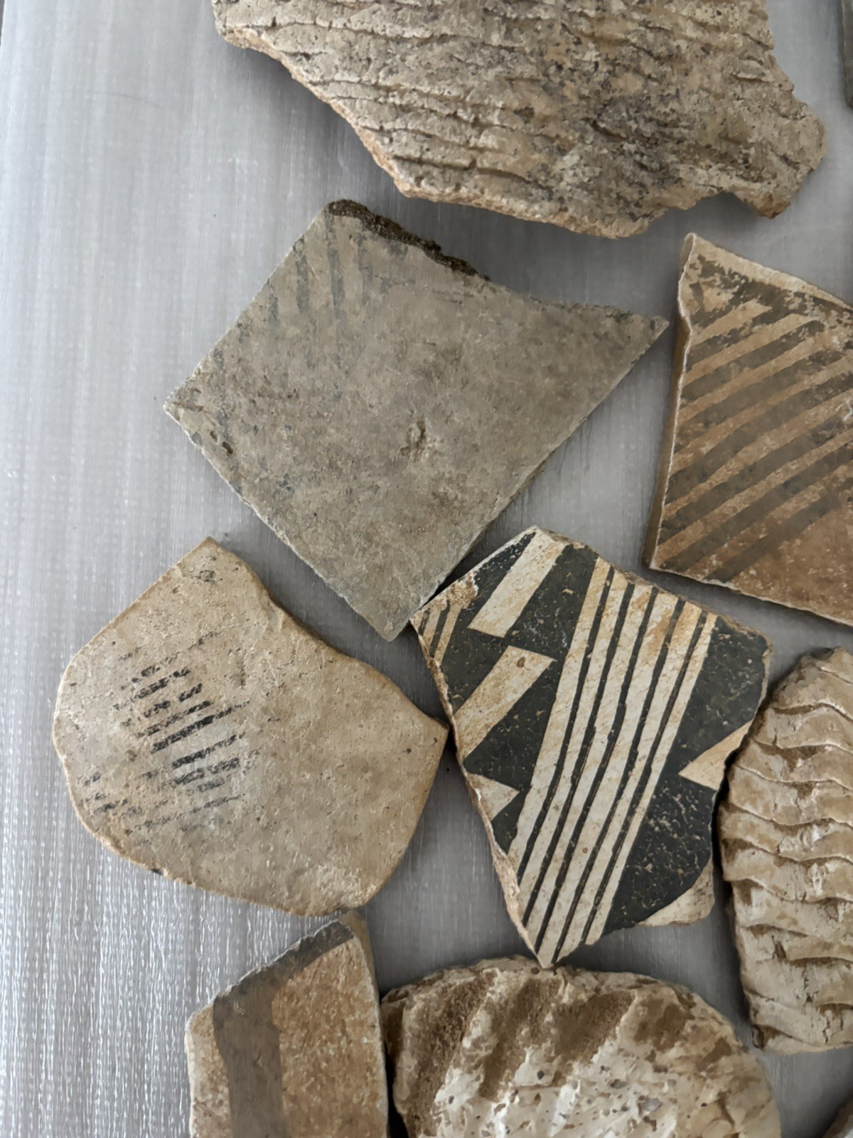 15+ Ancient Anasazi Native American 1-4” Pottery Shards Arizona L10-B FREE SHIP