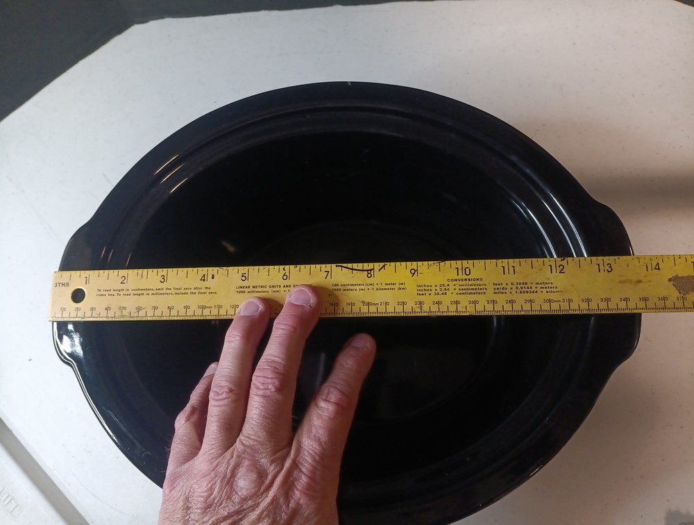 Hamilton Beach Ceramic Insert 33268 4 Qt Oval Black | Slow Cooker Replacement