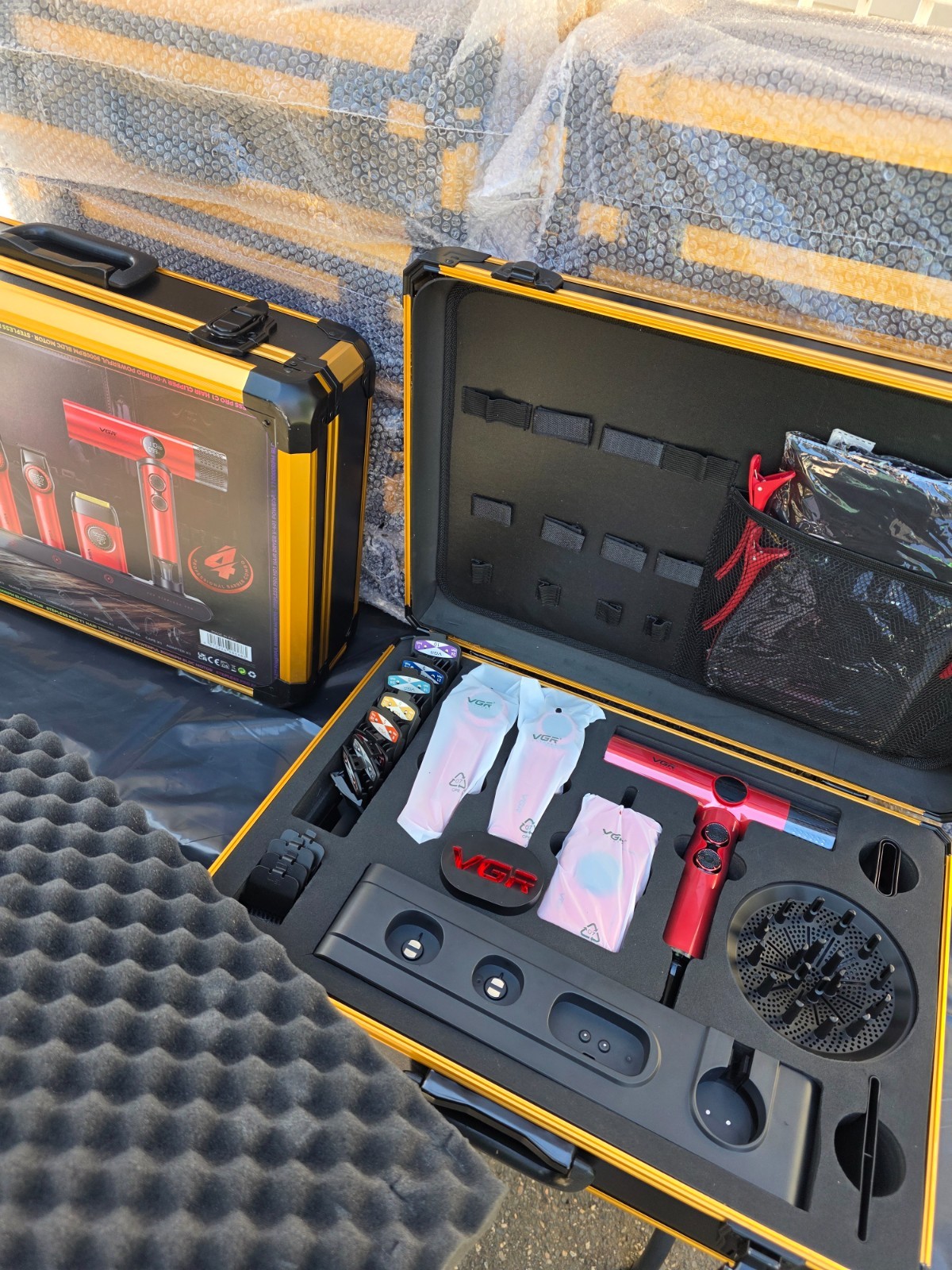 VGR Stepless Pro 4-in-1 Barber Series Combo Kit for Salon