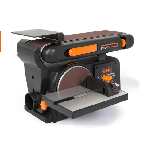 Belt And Disc Sander Corded Workshop Bench Sanding Machine With Cast Iron Base