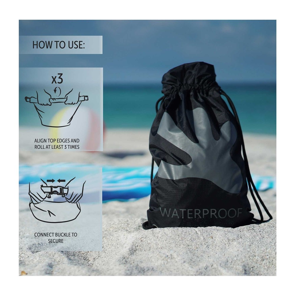 Geckobrands Drawstring Waterproof Backpack