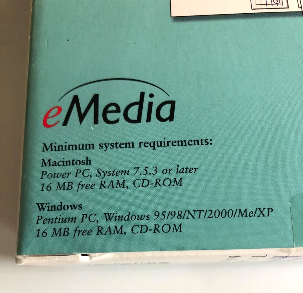 eMedia Guitar Basics, Win/ Mac CD-ROM Unused Open Box