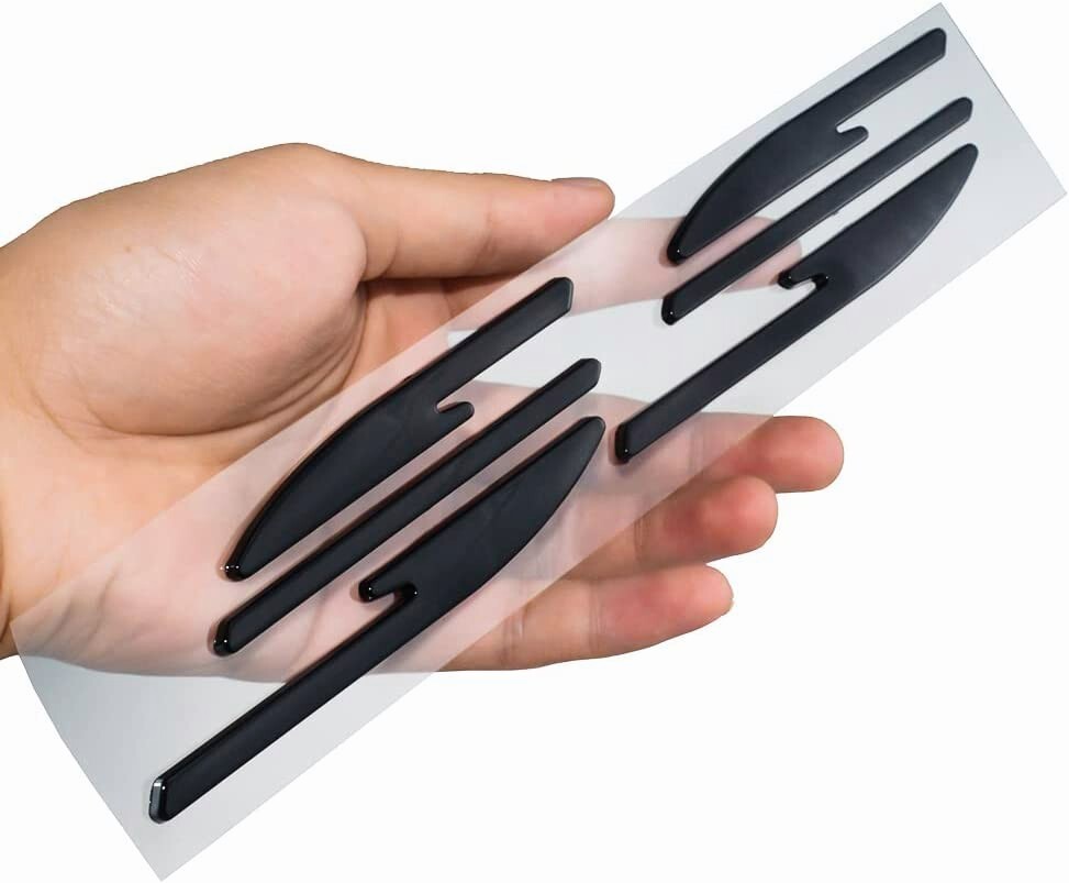 2Pcs Impala Ss Rear Quarter Panel Emblem for 1994 1995 1996 Impala (Gloss Black)