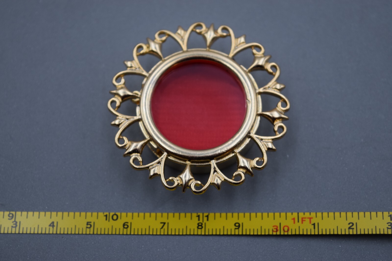 Large Relic Theca, Gold Plated Reliquary - Saint Relic Theca with Case (F)