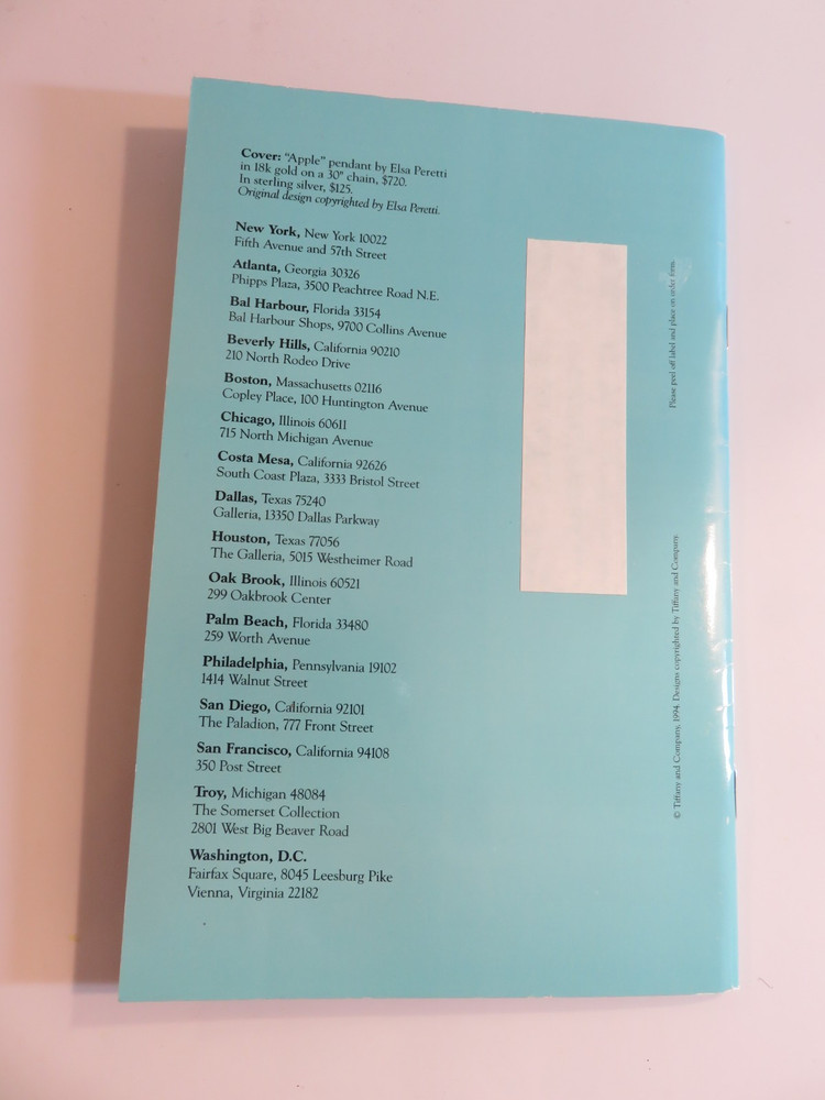 Tiffany & Co. ~ Fall Selections 1994 Catalog