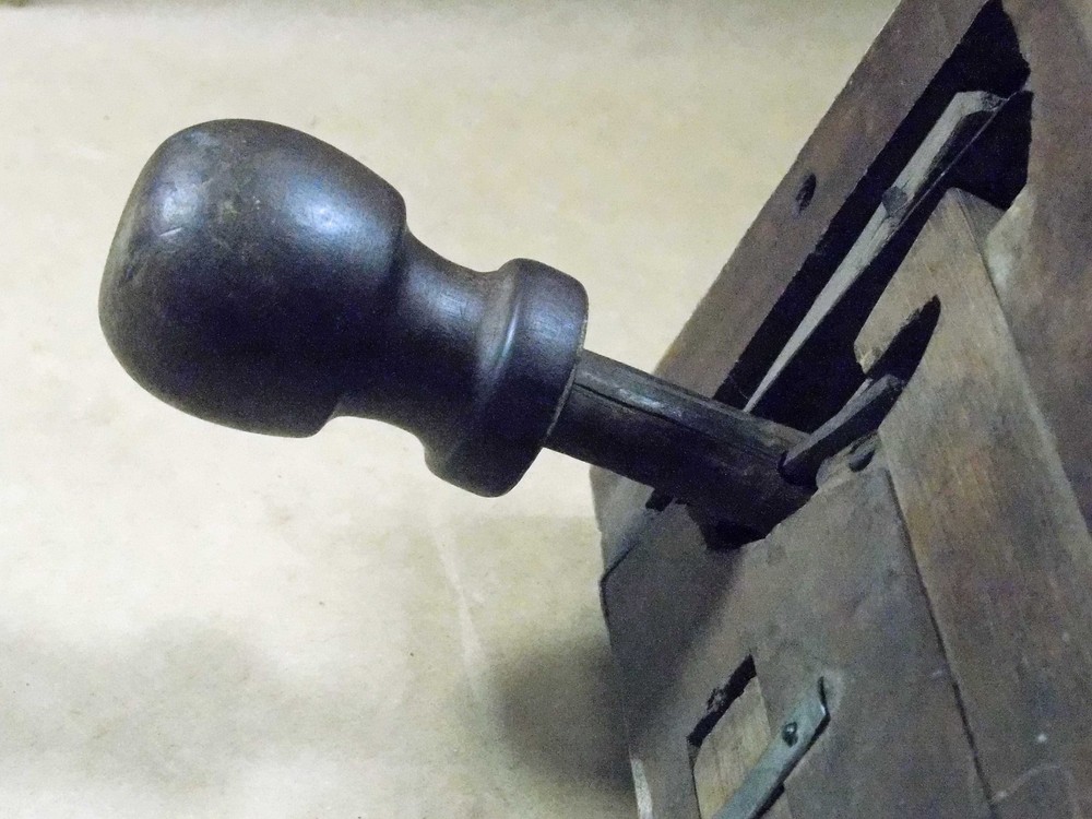 Hand made wood Rim Lock