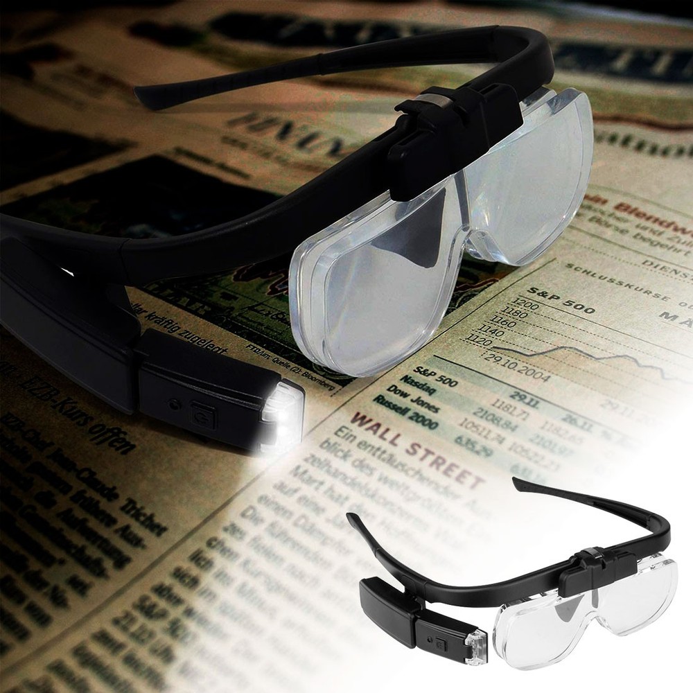 Rechargeable 6-Magnification LED Light Magnifying Glass Adjusting Magnifier Loop