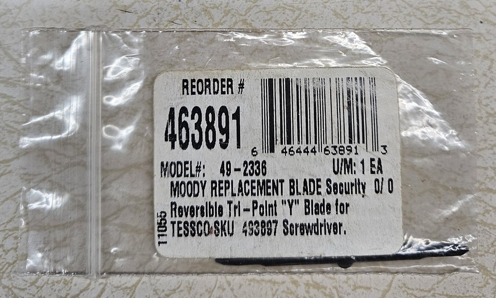 Moody Replacement Reversable Tri-Point Blade 49-2336