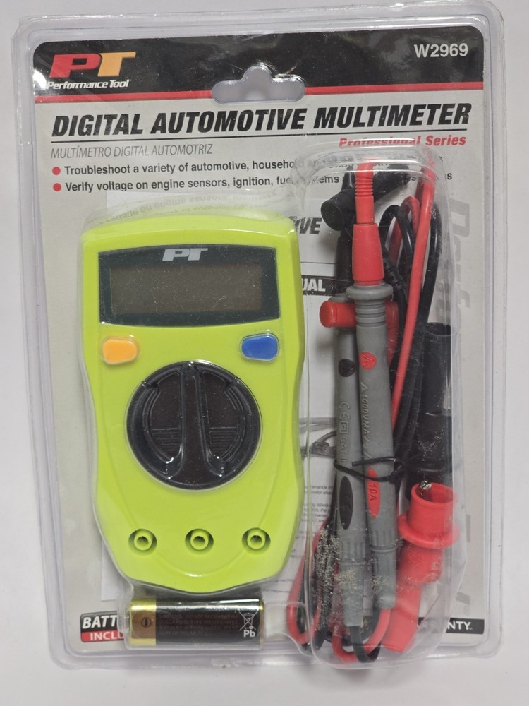 PERFORMANCE TOOL DIGITALAUTOMOTIVE MULTIMETER W2969