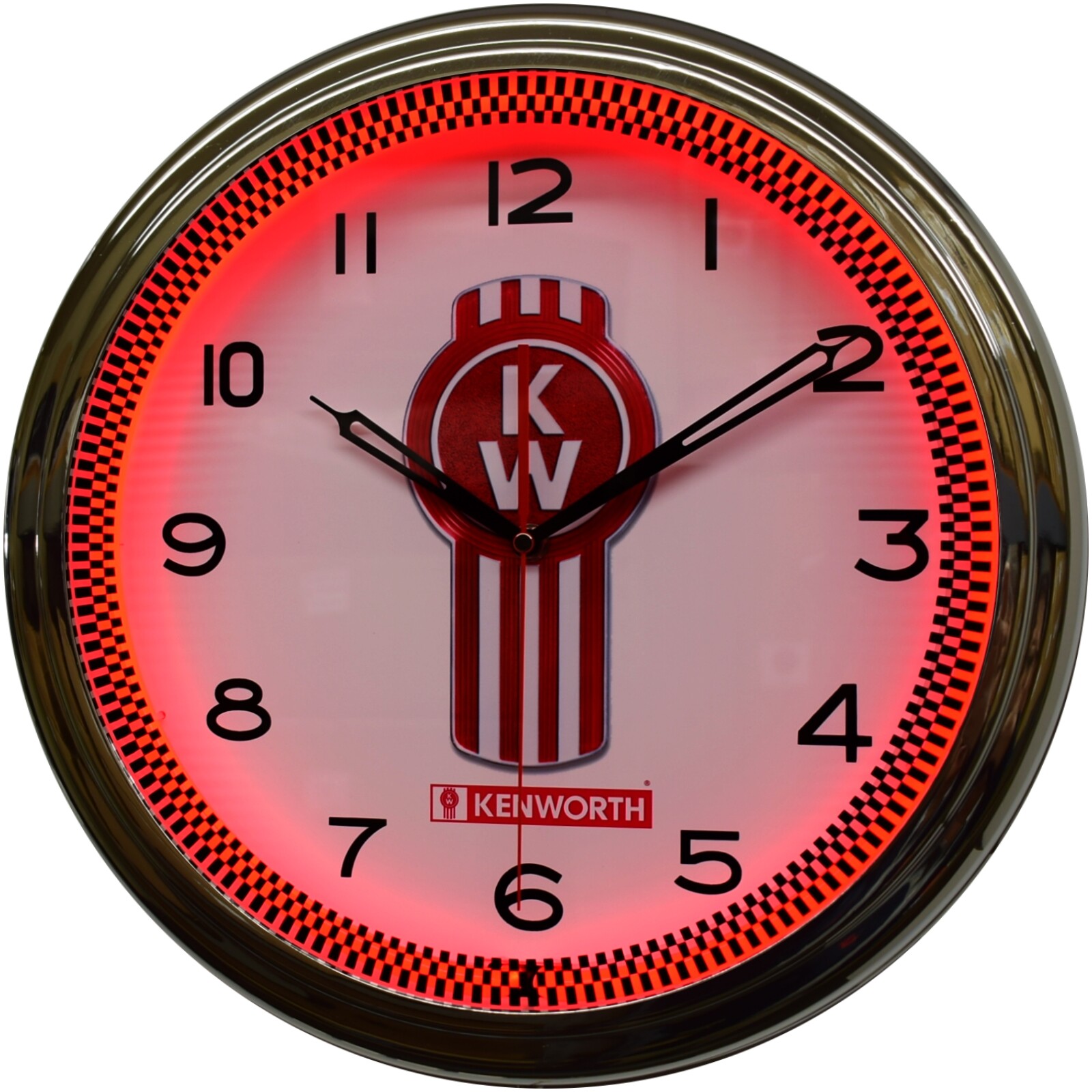 16" Kenworth The World's Best Driver's Truck Neon Clock Garage Decor (Red)