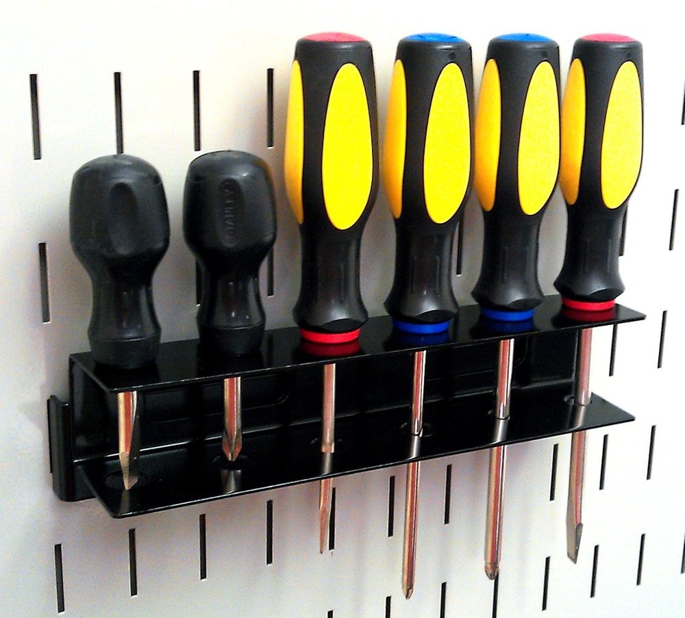Wall Control KT-400-WRK B Slotted Tool Board Workstation Accessory Kit for Wall