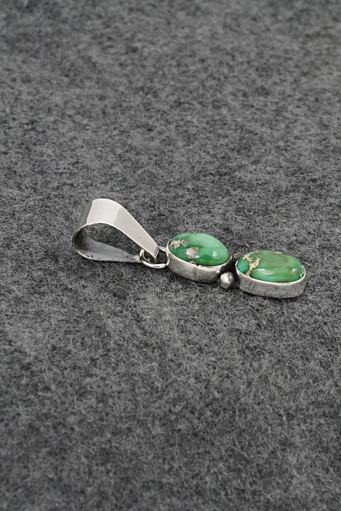 Turquoise & Sterling Silver Pendant - Eugene Gruber