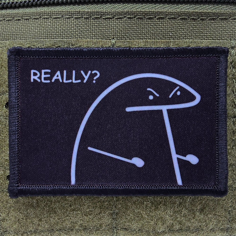 Really Patch Moral Tactical Meme Military Army USA Flag Hook & Loop 3x2