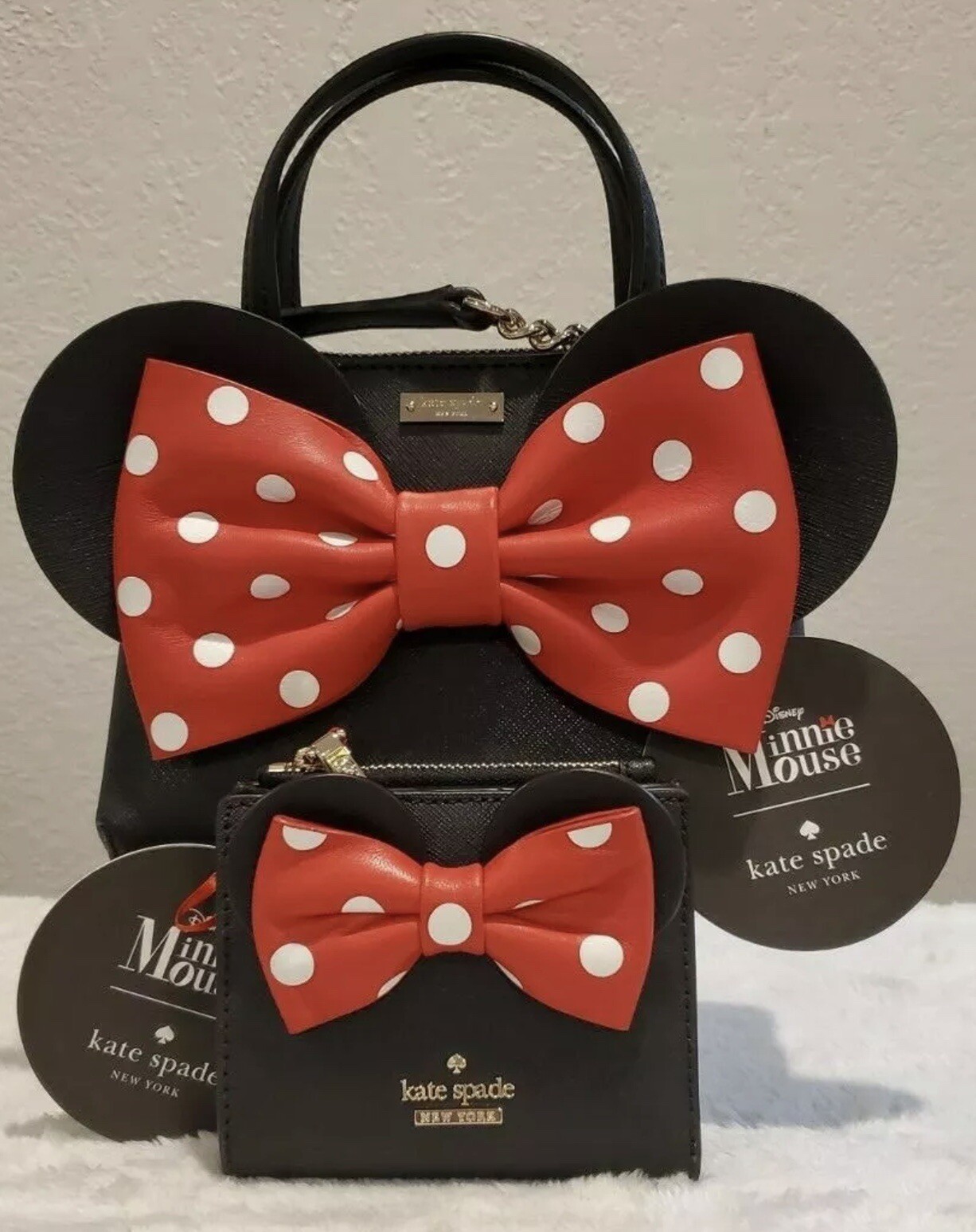 KATE SPADE DISNEY MINNIE MOUSE FRANCIS TOTE & MAISE CROSSBODY ADALYN WALLET NWT