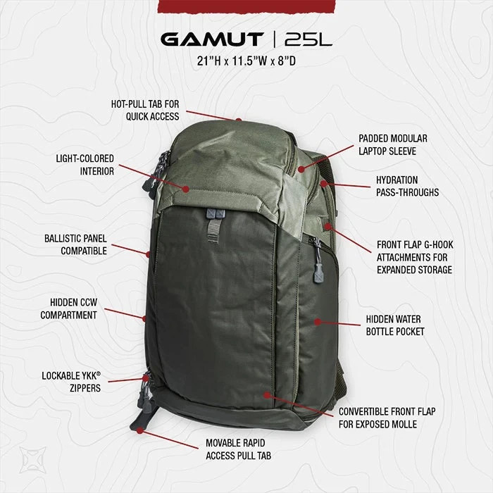 Vertx Gamut Backpack, It's Black (VTX5017-IBK)