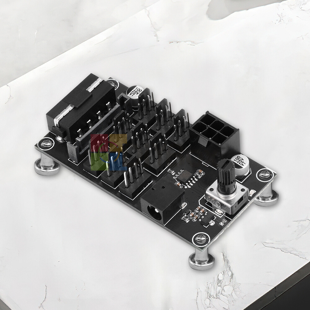 Computer Chassis PWM Violent Fan Speed Controller 9CH High-Power Hub Controller