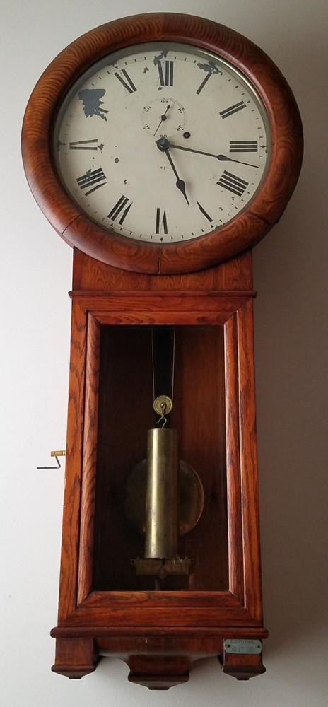 Antique Seth Thomas No. 2 Regulator Wall Clock Weight Driven - U.S. Post Office