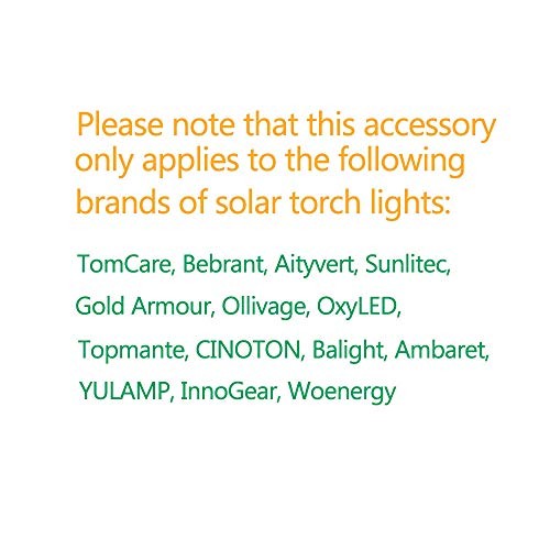 4 PCs Plastic Spikes for Solar Flame Torch Lights Solar Torch Stake-4 Pack