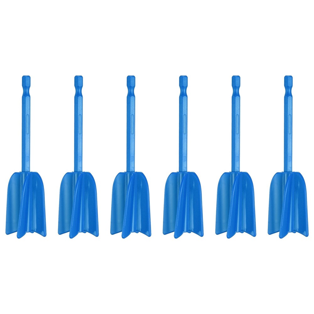 6Pcs 4.9" ABS Plastic Silicone Resin Mixer Paddle, Blue