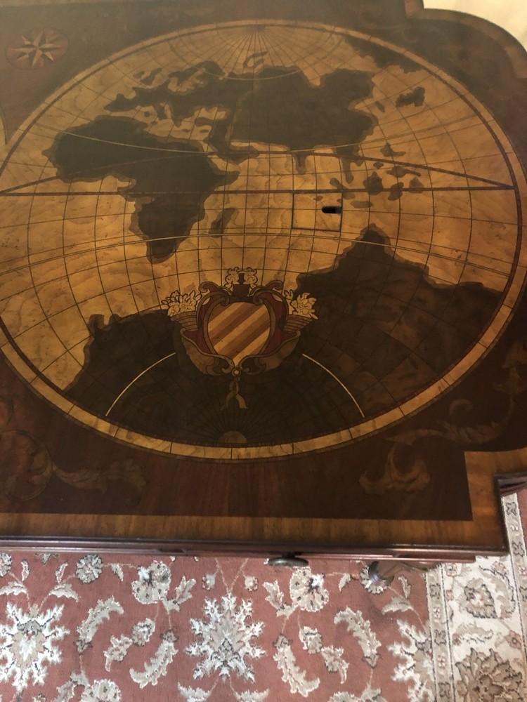 World Map 8 Legged Mainland- Smith Writing Desk