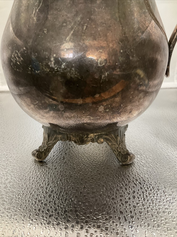 Vintage Silver Plate Pitcher Height 9”