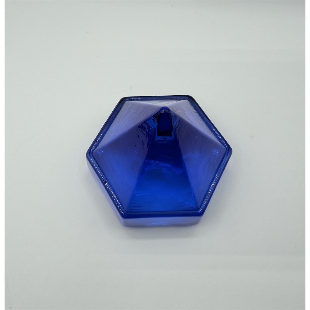 Cobalt Blue Ship Deck Prism Glass Hexagon Nautical Sailing Decor