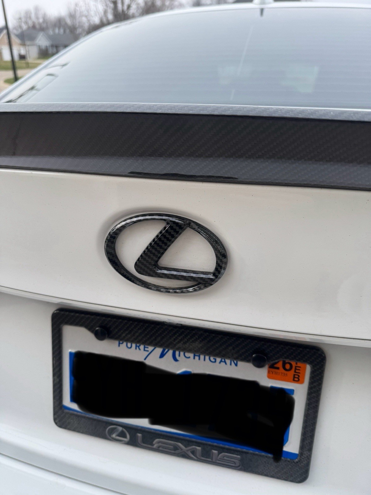 Gloss Black Emblem Badge Logo Fits 2014-19 Lexus IS250 IS350 IS300 IS200T GS350