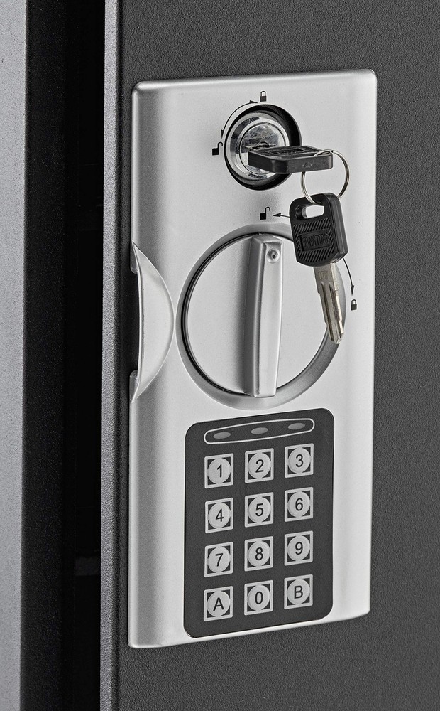 Key Holder Wall Mount - 60 Keys Lock Box with Code, Key Cabinet Wall Mount, V...