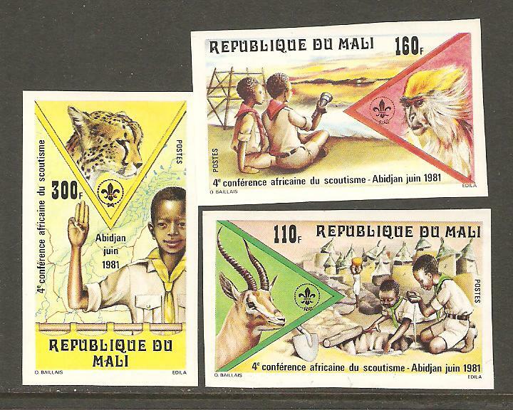 MALI 1981 SCOUTS Cheetah Monkee Antelope ANIMALS IMPERF