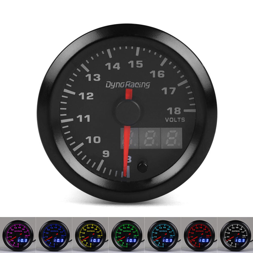 52mm Universal Motorcycle Tachometer Digital LED Voltmeter