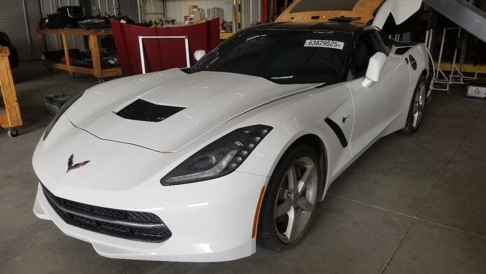 14 CHEVY CORVETTE C7 COUPE QUARTER PANEL LEFT DRIVER WHITE