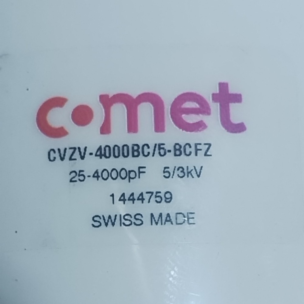 COMET VARIABLE VACUUM CAPACITOR CVZV-4000BC/5-BCFZ 25-4000PF 5/3KV