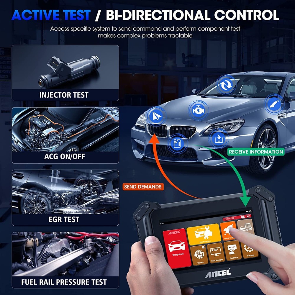 ANCEL V6 PRO+ All Systems Bidirectional OBD2 Scanner Diagnostic Key Programming
