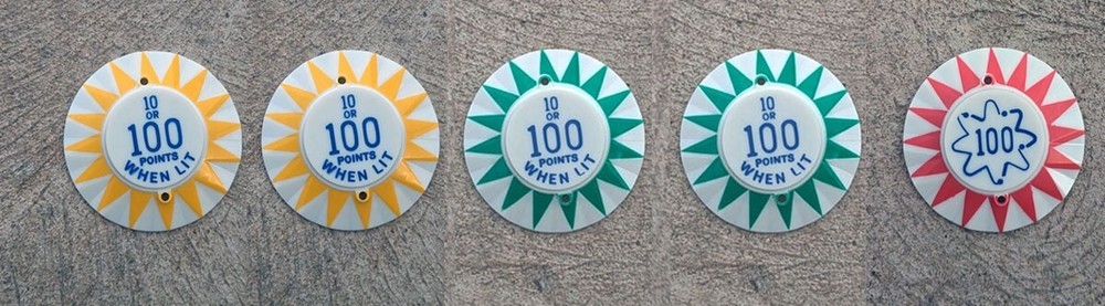 Williams Swinger  Pinball Machine POP BUMPER CAP SET