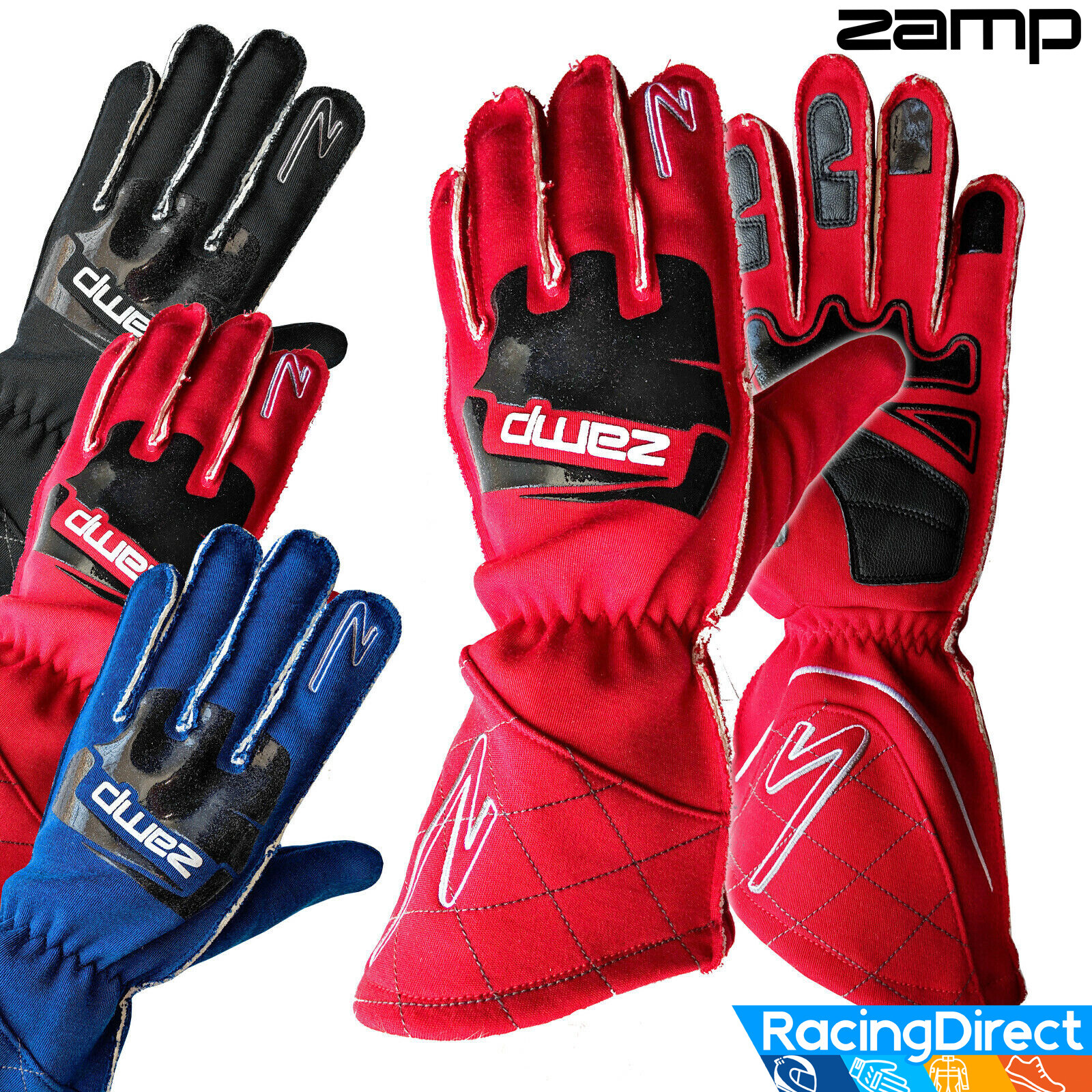 ZAMP - ZR-50 SFI-5 Rated Auto Racing Gloves - External Stitch Fire Driving Nomex