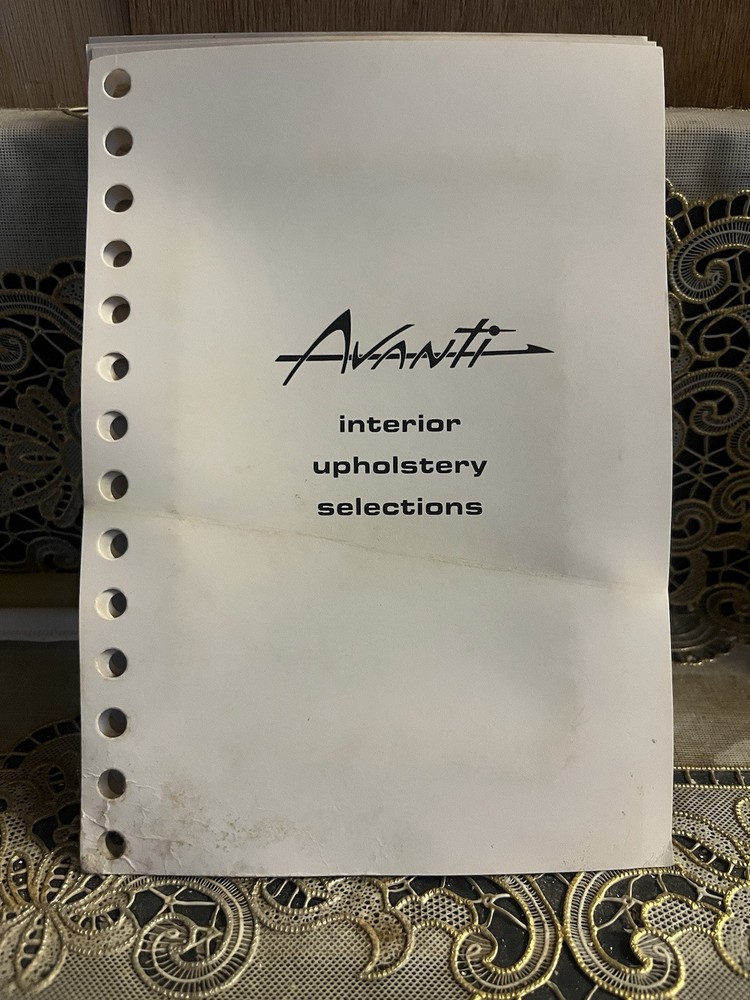 Avanti Interior Upholstery Selections